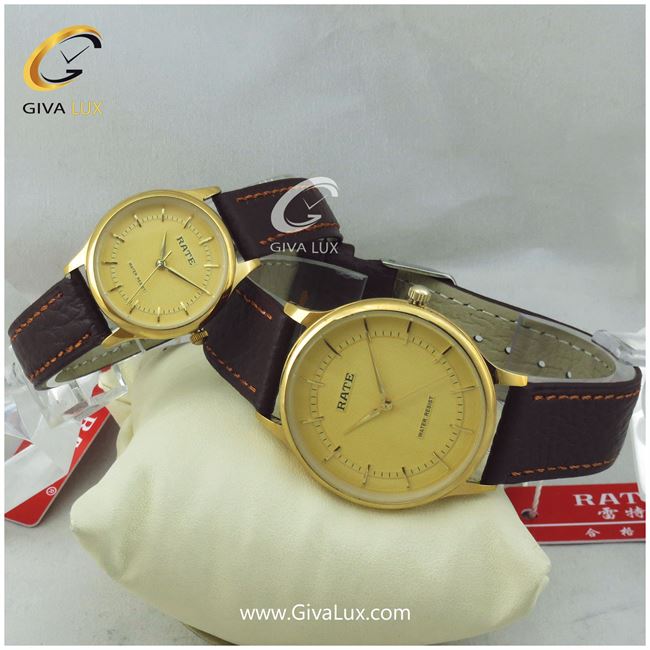ساعت مچی اورجینال رِیت RATE طلایی | قهوه ای| طلایی|