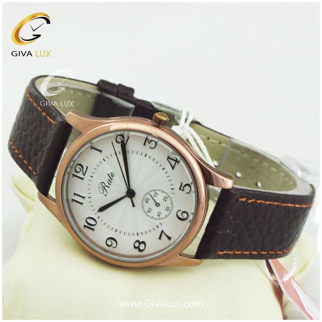 ساعت مچی اورجینال مردانه رِیت RATE رزگلد | قهوه ای| سفید| کد رفرنس 8243G 