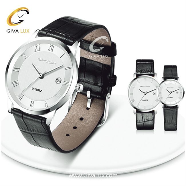 ست ساعت مچی بند مشکی چرمی ساندا مدل SANDA188