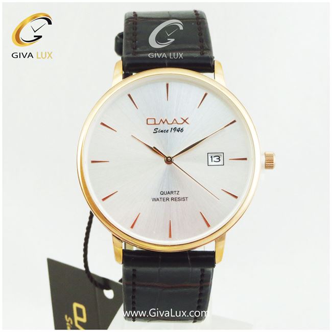 ساعت مچی مردانه بند چرمی مشکی OMAX