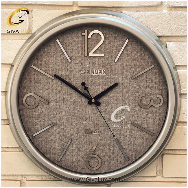 ساعت دیواری اورجینال ولدر PVC طوسی| کد رفرنس 560