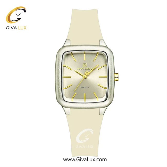 ساعت مچی اورجینال زنانه ناوی فورس|Naviforce|نوی فورس|نیوی فورس نقره ای | بژ -کرم| بژ| کد رفرنس NF5055 BG/BG
