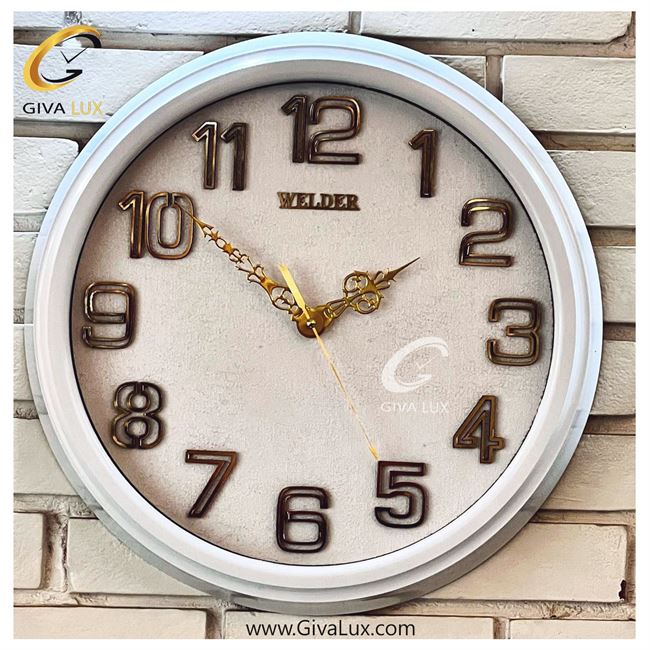 ساعت دیواری اورجینال ولدر PVC سفید| کد رفرنس 565