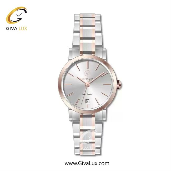 ساعت مچی اورجینال زنانه ویتوریا | Vittoria رزگلد | رزگلد-نقره ای| نقره ای| کد رفرنس VT3452