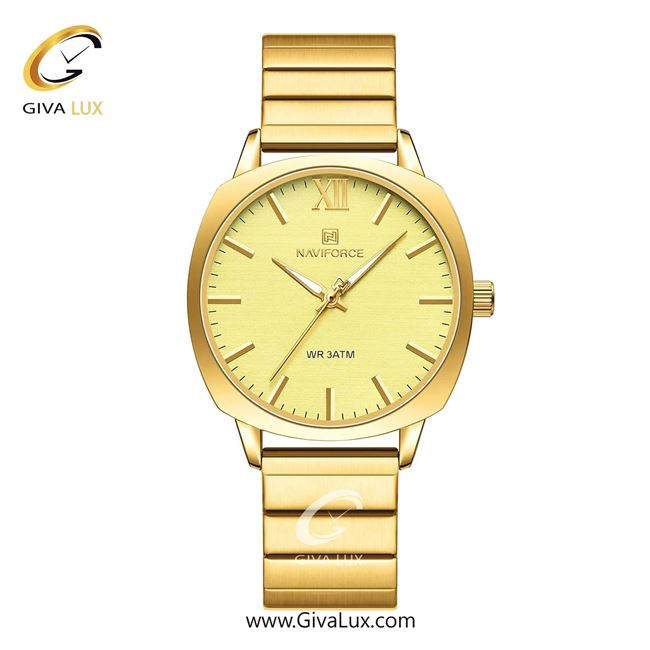 ساعت مچی اورجینال زنانه ناوی فورس|Naviforce|نوی فورس|نیوی فورس طلایی | طلایی| طلایی| کد رفرنس NF5044-G/G/G