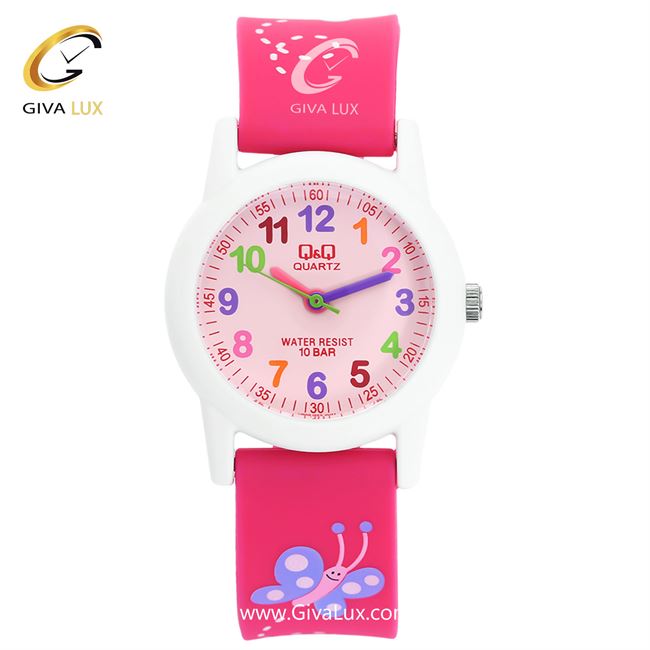 ساعت مچی اورجینال کیو اند کیو بچه گانه سفید | صورتی | صورتی | کد رفرنس VR99J002Y