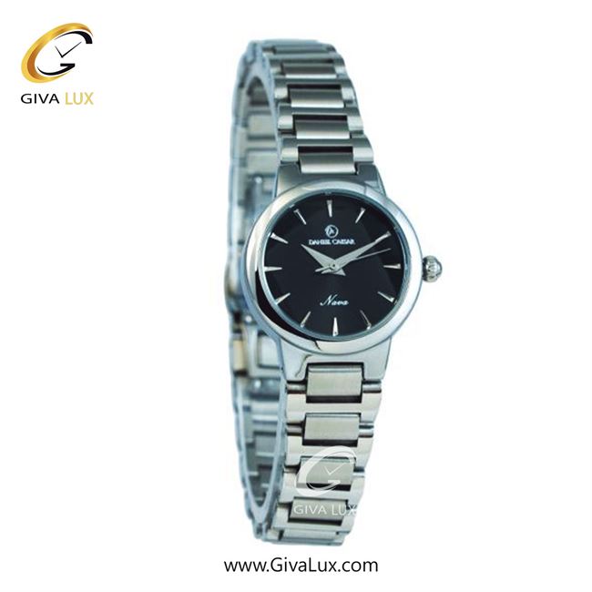ساعت مچی اورجینال زنانه دنیل سزار نقره ای | نقره ای| مشکی| کد رفرنس DC-1274