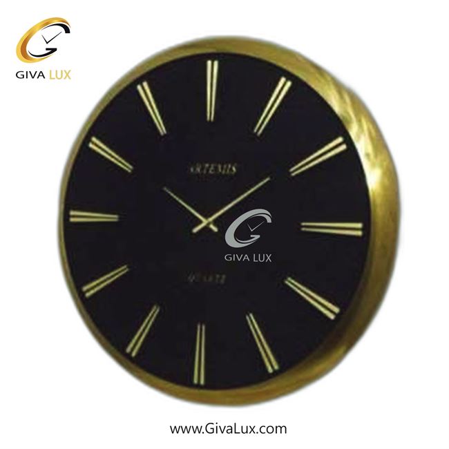 ساعت دیواری اورجینال آرتمیس آلیاژ فلزی طلایی| کد رفرنس 2045B