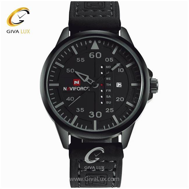 ساعت مچی اورجینال مردانه ناوی فورس|Naviforce|نوی فورس|نیوی فورس مشکی | مشکی| مشکی| کد رفرنس nf9074
