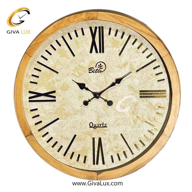 ساعت دیواری اورجینال بتیس چوب گردویی| کد رفرنس 5815