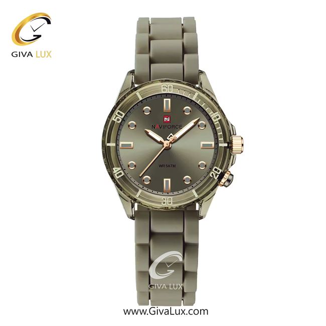 ساعت مچی اورجینال زنانه ناوی فورس|Naviforce|نوی فورس|نیوی فورس طوسی | طوسی| طوسی| کد رفرنس NF7115 GY/GY