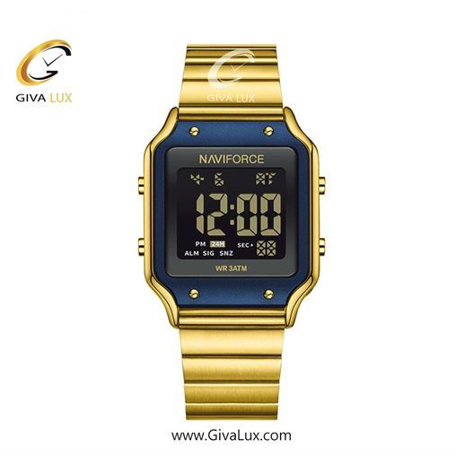 ساعت مچی اورجینال زنانه ناوی فورس|Naviforce|نوی فورس|نیوی فورس آبی کاربنی | طلایی| مشکی| کد رفرنس NF5046 G/BE/G