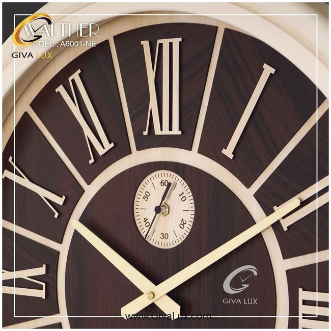 ساعت دیواری اورجینال والتر چوب کرم| کد رفرنس 6001NE 6001-NE-1.jpg