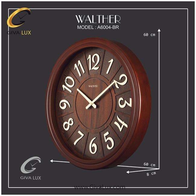 ساعت دیواری اورجینال والتر چوب قهوه ای| کد رفرنس 6004BR 6004-BR-2.jpg