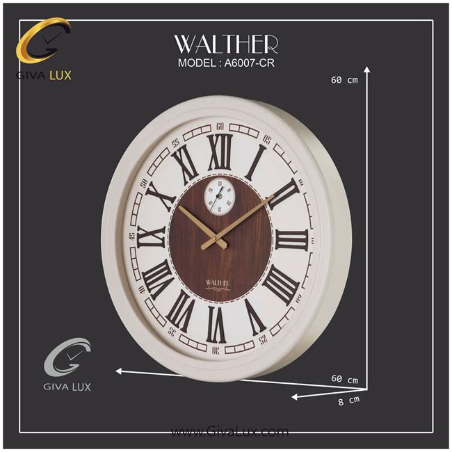 ساعت دیواری اورجینال والتر چوب کرم| کد رفرنس 6007CR 6007-CR-2.jpg
