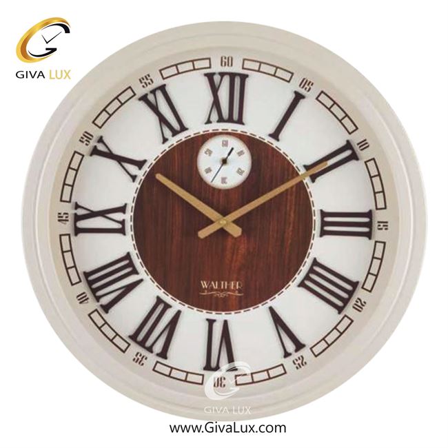 ساعت دیواری اورجینال والتر چوب کرم| کد رفرنس 6007CR