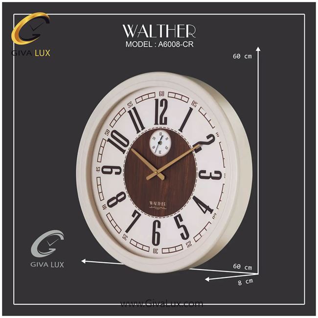 ساعت دیواری اورجینال والتر چوب کرم| کد رفرنس 6008CR 6008-CR-2.jpg