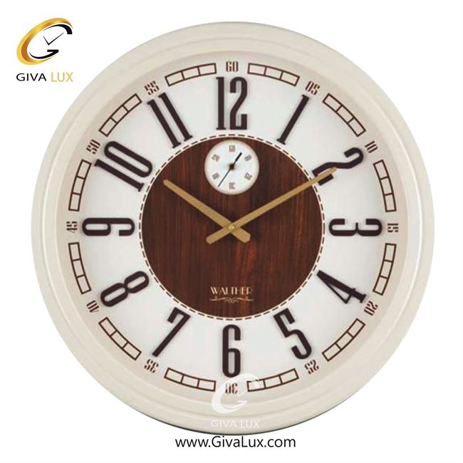 ساعت دیواری اورجینال والتر چوب کرم| کد رفرنس 6008CR
