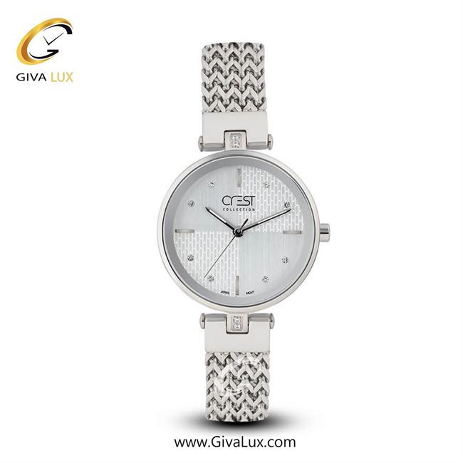 ساعت مچی اورجینال زنانه کرست | Crest  نقره ای | نقره ای| نقره ای| کد رفرنس Crest 6009-4