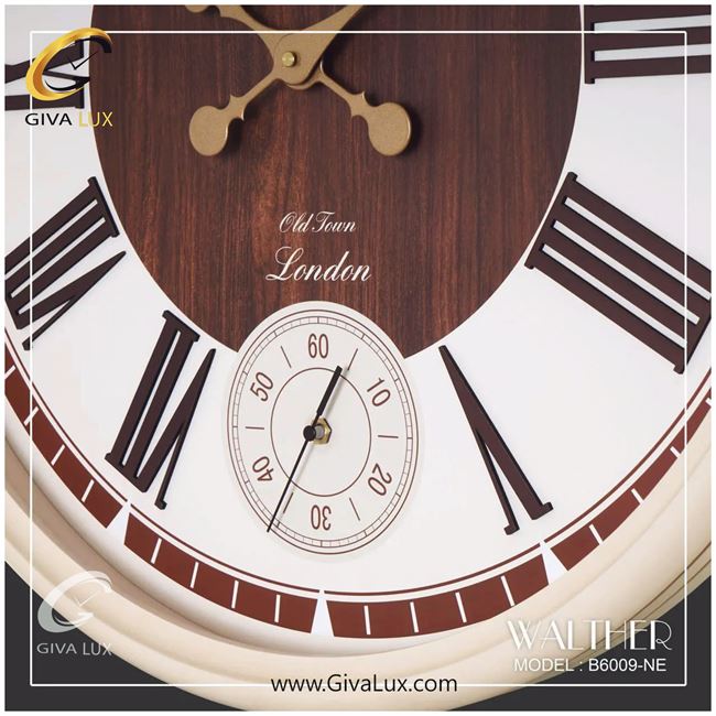 ساعت دیواری اورجینال والتر چوب کرم| کد رفرنس 6009NE 6009-NE-1.jpg