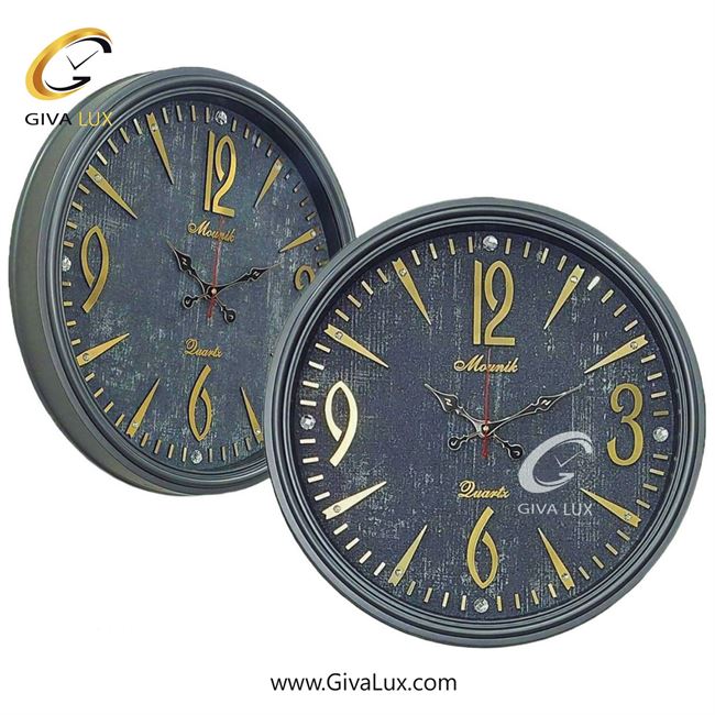 ساعت دیواری اورجینال مونیک PVC طوسی| کد رفرنس 601