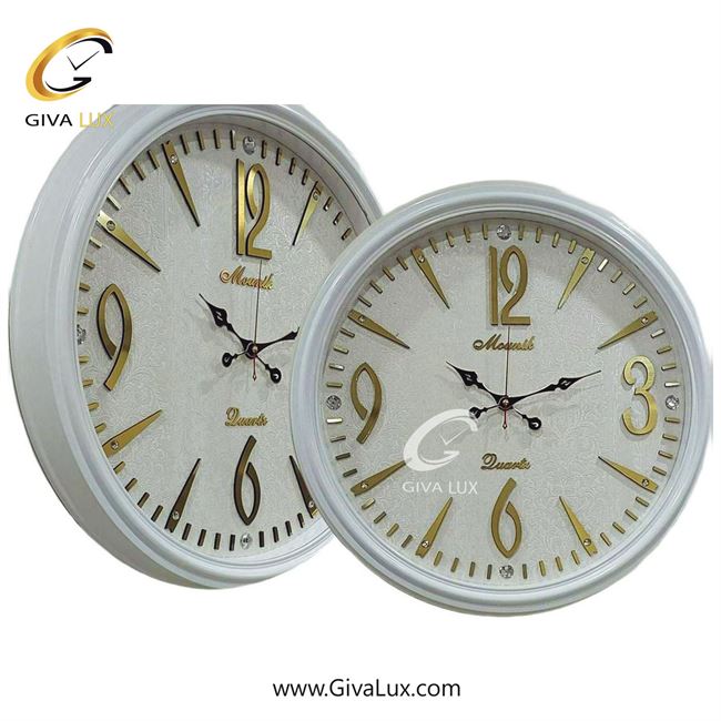 ساعت دیواری اورجینال مونیک PVC سفید| کد رفرنس 601