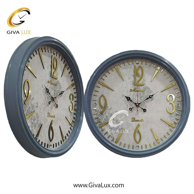 ساعت دیواری اورجینال مونیک PVC طوسی| کد رفرنس 601