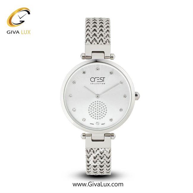 ساعت مچی اورجینال زنانه کرست | Crest  نقره ای | نقره ای| نقره ای| کد رفرنس Crest 6015-1