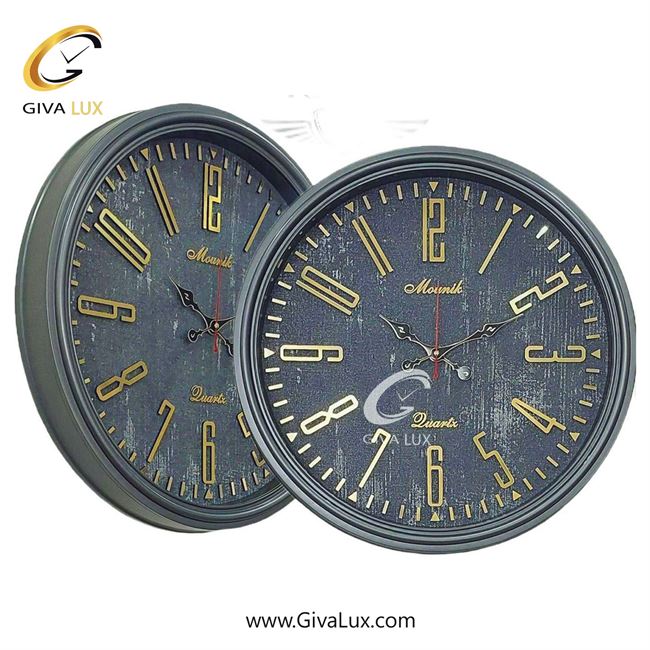ساعت دیواری اورجینال مونیک PVC طوسی| کد رفرنس 602