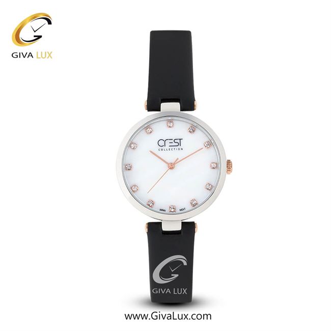 ساعت مچی اورجینال زنانه کرست | Crest  نقره ای | مشکی| سفید صدفی| کد رفرنس Crest 6021-1