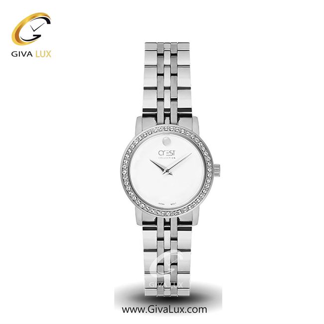 ساعت مچی اورجینال زنانه کرست | Crest  نقره ای | نقره ای| سفید| کد رفرنس Crest 6026-1