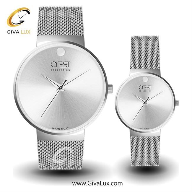 ساعت مچی اورجینال مردانه کرست | Crest  نقره ای | نقره ای| نقره ای| کد رفرنس Crest 6028-1