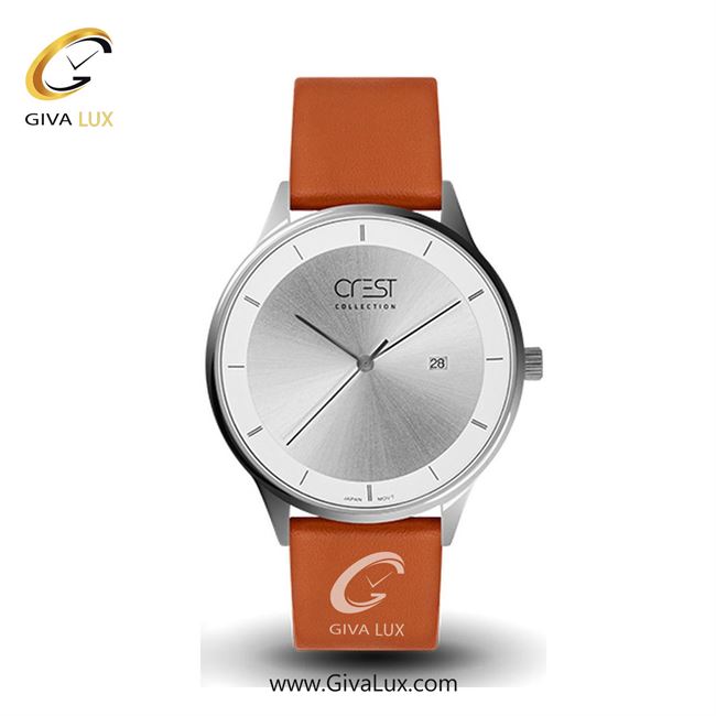 ساعت مچی اورجینال زنانه کرست | Crest  نقره ای | نارنجی| نقره ای| کد رفرنس Crest 6031-3