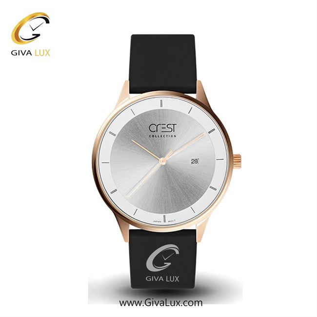ساعت مچی اورجینال زنانه کرست | Crest  رزگلد | مشکی| نقره ای| کد رفرنس Crest 6031-5