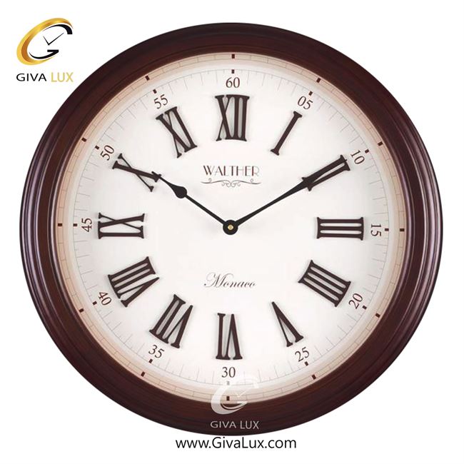 ساعت دیواری اورجینال والتر چوب قهوه ای| کد رفرنس 6031BR