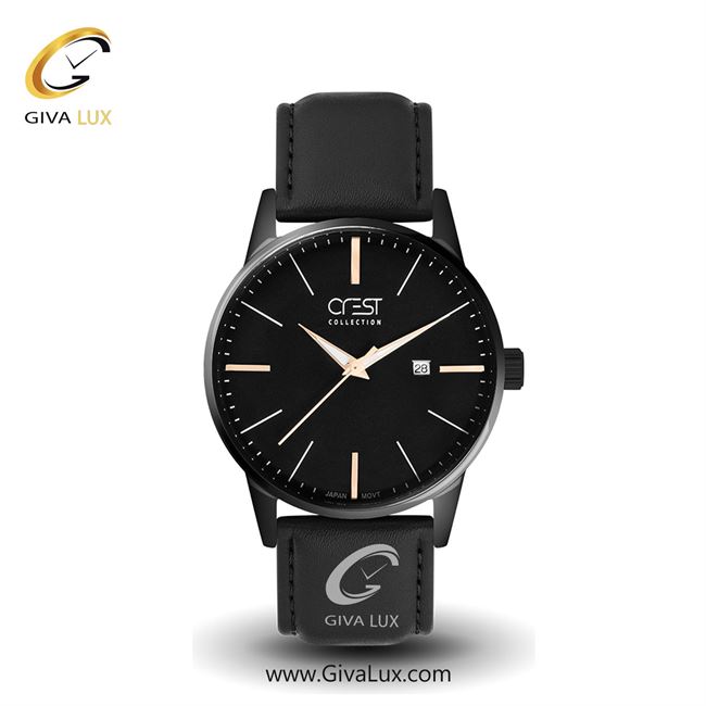 ساعت مچی اورجینال مردانه کرست | Crest  مشکی | مشکی| مشکی| کد رفرنس Crest 6032-5
