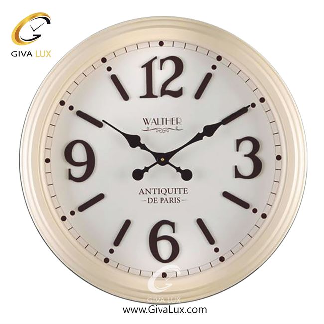 ساعت دیواری اورجینال والتر چوب کرم| کد رفرنس 6034CR