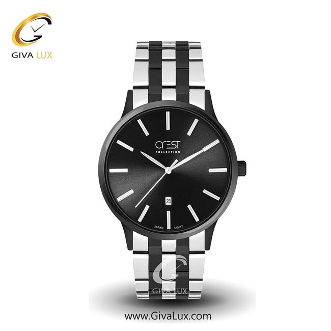 ساعت مچی اورجینال مردانه کرست | Crest  مشکی | نقره ای-مشکی| مشکی| کد رفرنس Crest 6037-5