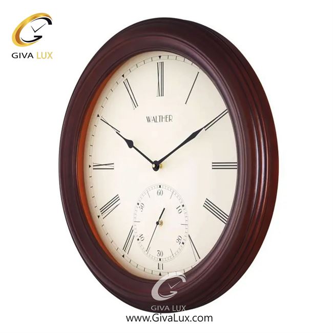 ساعت دیواری اورجینال والتر چوب قهوه ای| کد رفرنس 6039BR