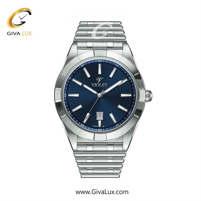 ساعت مچی اورجینال مردانه ویولت VIOLET نقره ای | نقره ای| آبی| کد رفرنس 0612