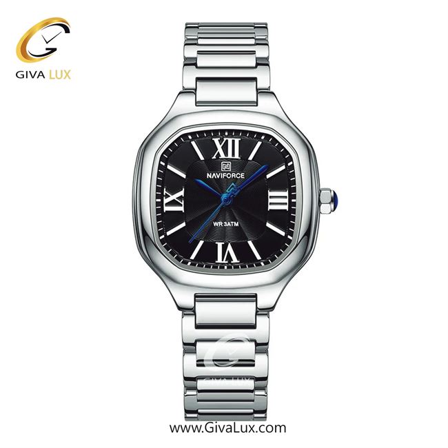 ساعت مچی اورجینال زنانه ناوی فورس|Naviforce|نوی فورس|نیوی فورس نقره ای | نقره ای| مشکی| کد رفرنس NF5042-S/B/S