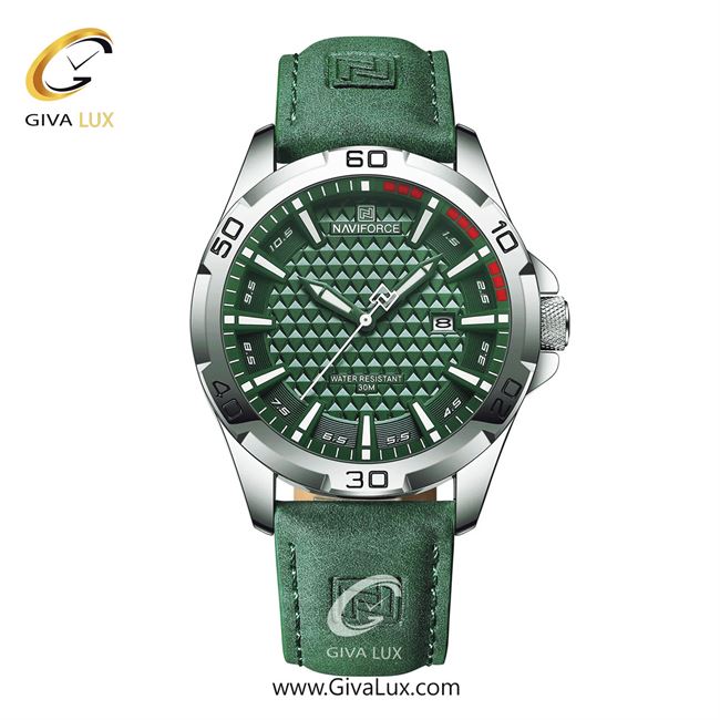 ساعت مچی اورجینال مردانه ناوی فورس|Naviforce|نوی فورس|نیوی فورس نقره ای | سبز| سبز| کد رفرنس NF8023-S/GN/GN