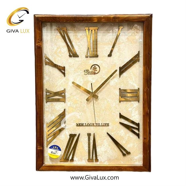 ساعت دیواری اورجینال بتیس چوب قهوه ای| کد رفرنس 6046