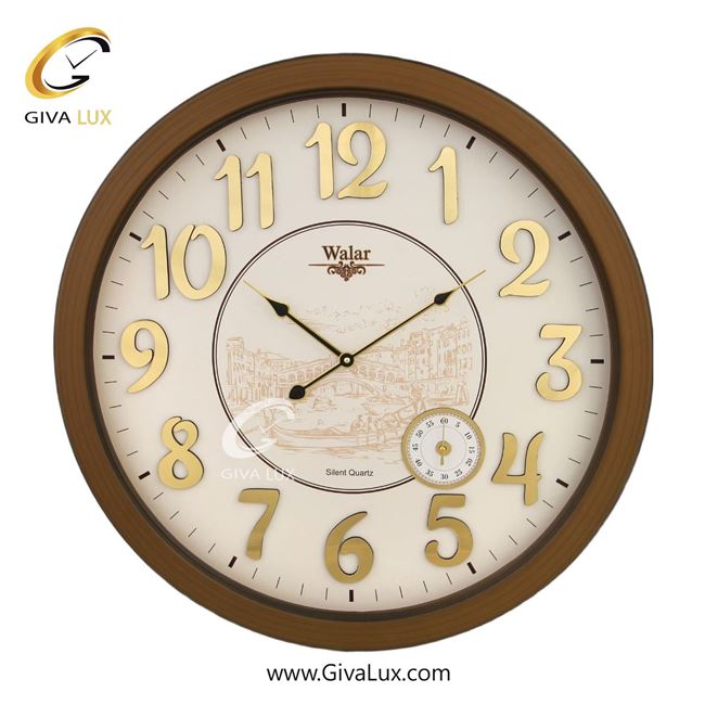 ساعت دیواری اورجینال والار PVC قهوه ای| کد رفرنس 605