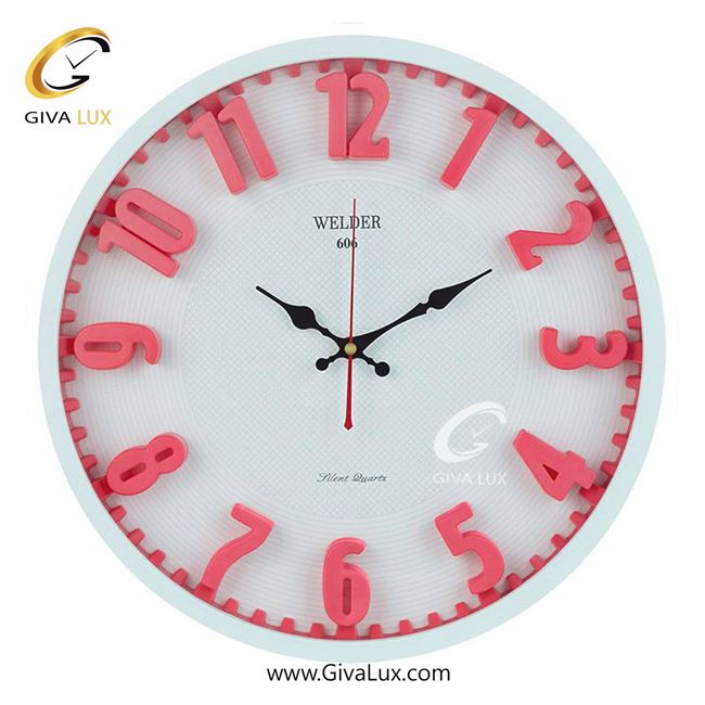 ساعت دیواری اورجینال ولدر PVC سفید| کد رفرنس 606
