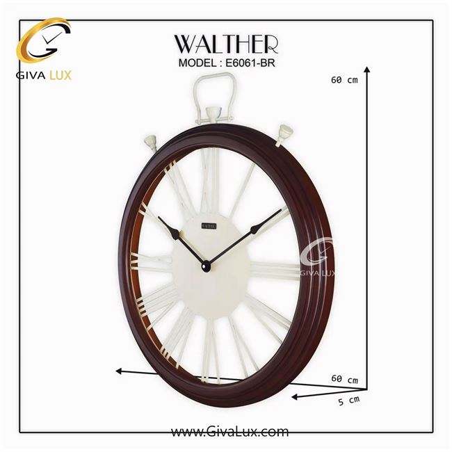 ساعت دیواری اورجینال والتر آلیاژ فلزی-چوب قهوه ای| کد رفرنس 6061BR 6061-BR-2.jpg