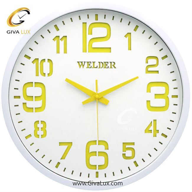 ساعت دیواری اورجینال ولدر PVC سفید| کد رفرنس 607