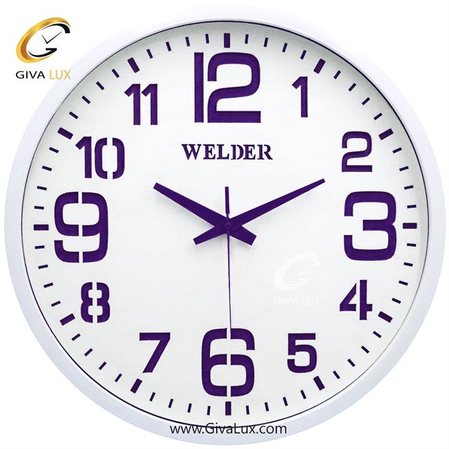 ساعت دیواری اورجینال ولدر PVC سفید| کد رفرنس 607