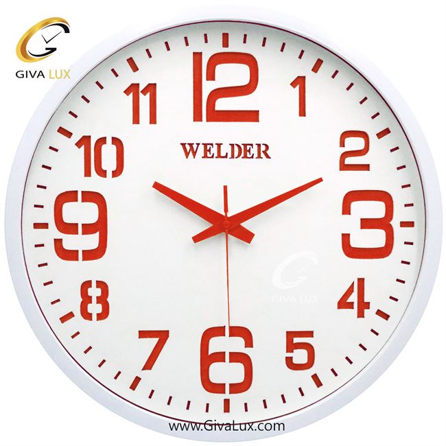 ساعت دیواری اورجینال ولدر PVC سفید| کد رفرنس 607