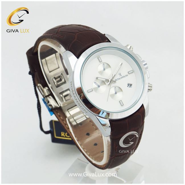 ساعت زنانه طرح سه موتوره رومانسون بند چرمی 